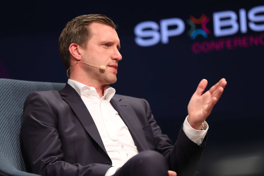 Markus Krösche auf dem Spobis-Kongress.