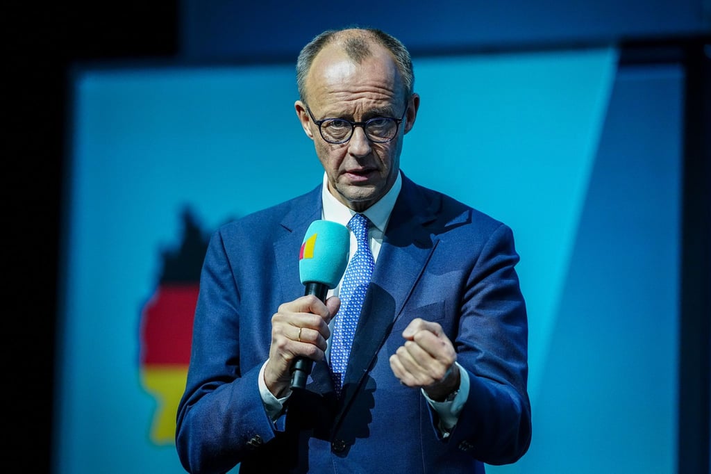 Friedrich Merz trat im Wahlkampf bei der Berliner CDU auf.