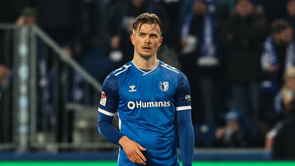 Stürmer Alexander Ahl-Holmström fällt beim 1. FC Magdeburg für das Spiel beim Karlsruher SC am Samstag aus.