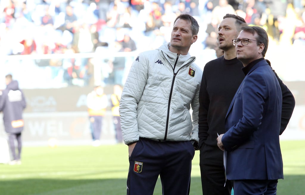 Alexander Blessin, Marcel Klos und Johannes Spors beim FC Genua.