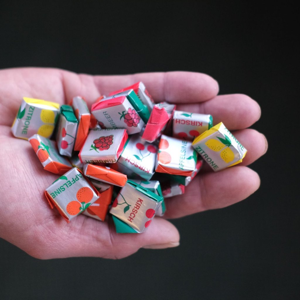 Karnevalskaramellen mit Fruchtgeschmack in der Delitzscher Schokoladenfabrik GmbH&nbsp;