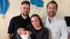 Baby Leonard mit Papa Stefan, Mama Franziska und Kinderherzchirurg Dr. med. Marcel Vollroth vom Herzzentrum Leipzig