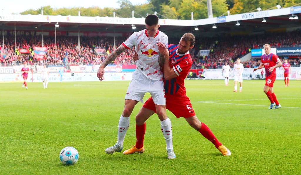 Benjamin Sesko im letzten Duell mit Heidenheim.