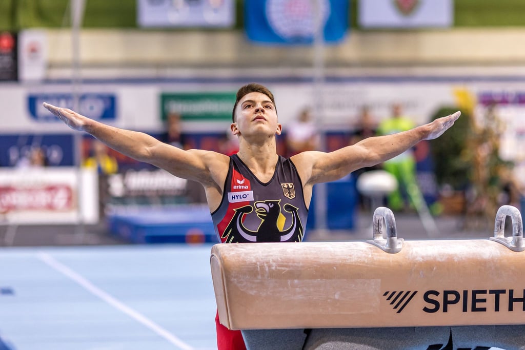 Daniel Mousichidis verpasst eine Medaille.