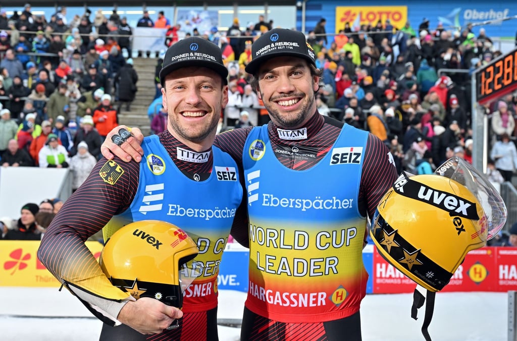 Schon wieder Gesamtweltcup-Gewinner: Die Rodler Tobias Wendl (r) und Tobias Arlt.