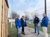 Anja Körber, Mandy Ebermann, Andreas Matthies und Sebastian Bergesch (von links) gehören zum Orga-Team des Festes, das im Mai rund um den Sportplatz stattfindet.