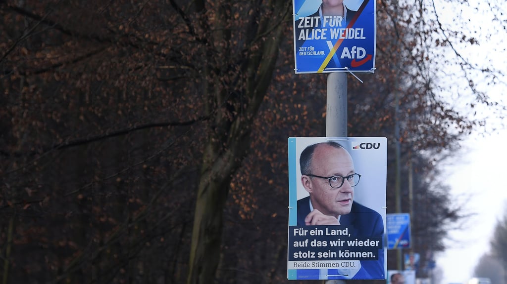 Nicht nur an diesem Laternenpfahl war die AfD obenauf. In Sachsen-Anhalt hat die Partei bei der Bundestagswahl am Sonntag flächendeckend die CDU überflügelt.