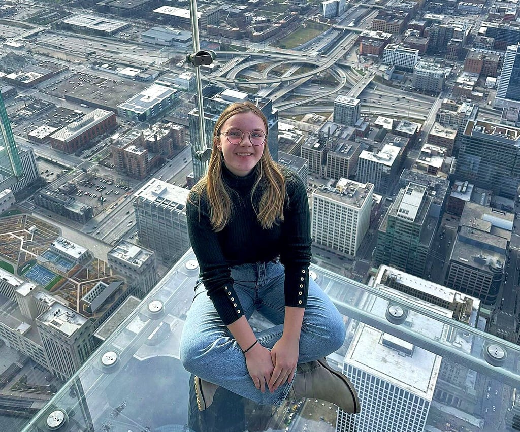 Charlie Helmbrecht bei einem Ausflug nach Chicago.
