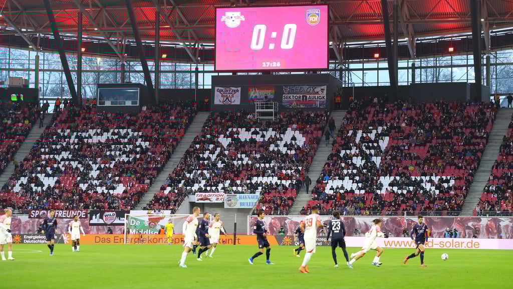 Im Stadion von RB Leipzig.