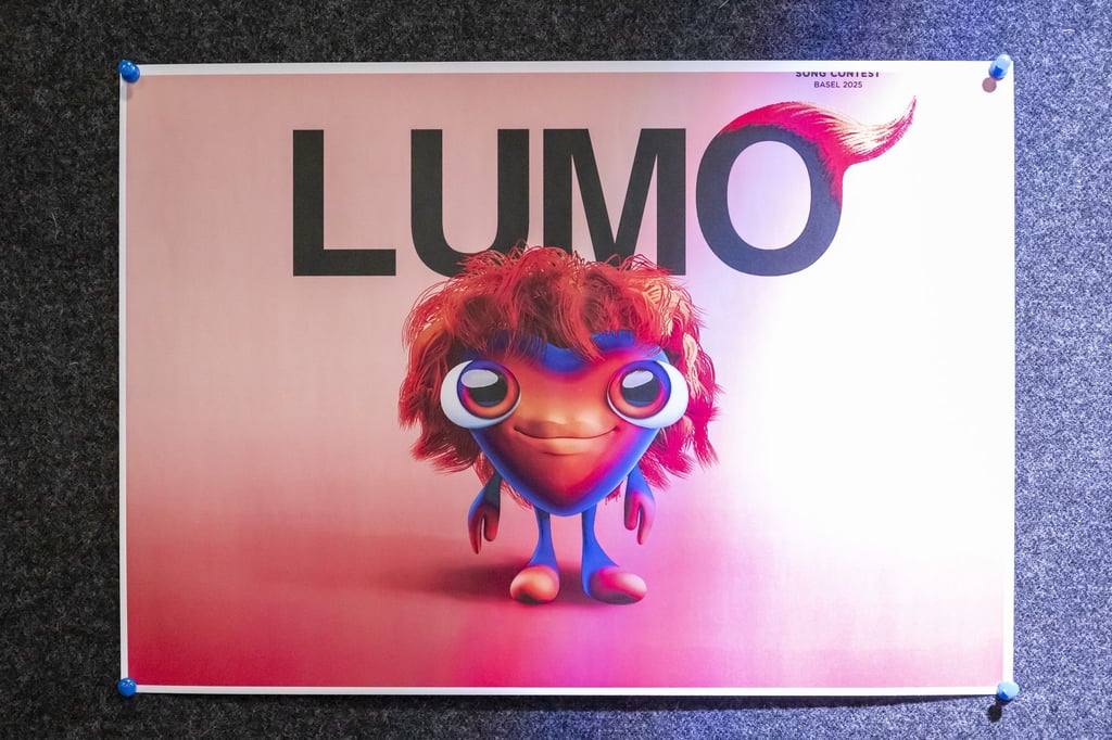 Lumo wird als Gewinner des Wettbewerbs zur Gestaltung des ESC 2025-Maskottchens vorgestellt.