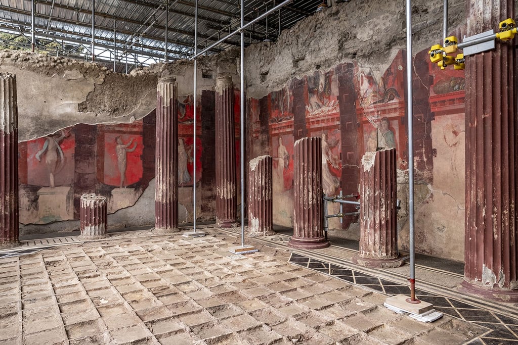 Neue spektakuläre Entdeckung in Pompeji: Das Fresko aus dem 1. Jahrhundert vor Christus.
