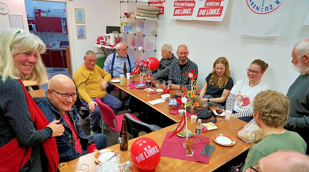 Am Wahlabend bei den Linken in Sangerhausen