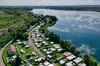 Blick auf Seeburg und den Süßen See für den das Seegebiet Mansfelder Land weithin bekannt ist.