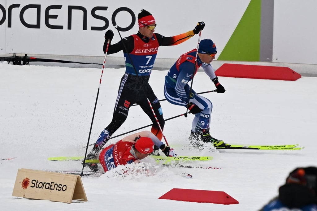 Sturz vor der Zielgeraden: Jan Stölben scheidet aus.