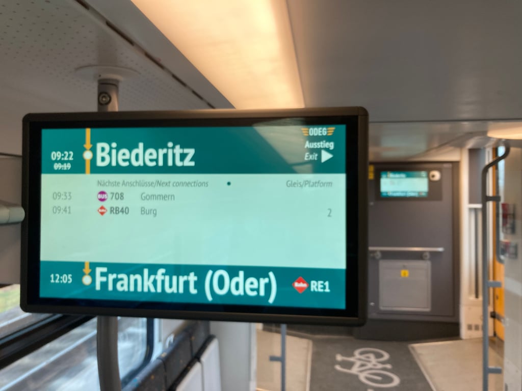 Wegen des Ausfalls der Regionalbahn 40 hat am Vormittag vom 27. Februar 2025 der Regionalexpress 1 die Stationen vom Herrenkrug sowie in Biederitz, Gerwisch und Möser angesteuert.