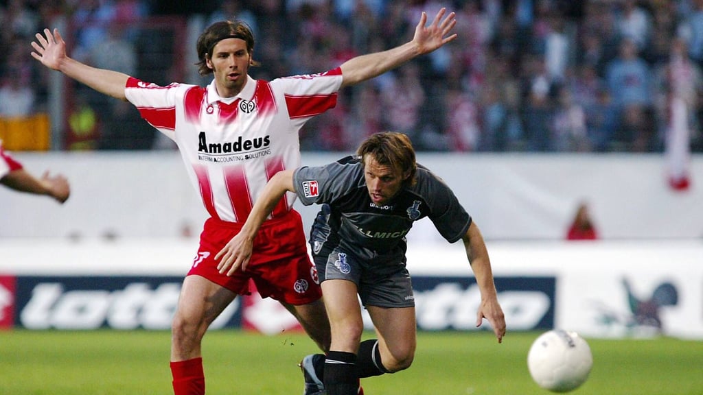 Marco Rose (l.) als Spieler bei Mainz 05.