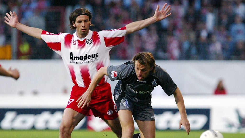 Marco Rose (l.) als Spieler bei Mainz 05.