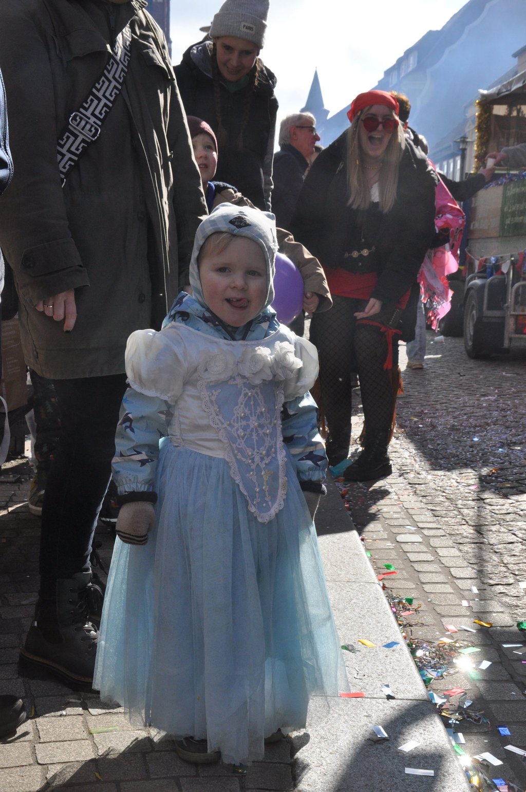 Schnappschuss vom Karnevalsumzug in Osterburg (Landkreis Stendal) am Sonnabend, 1. März 2025. Hier süßer Nachwuchs aus Meseberg.