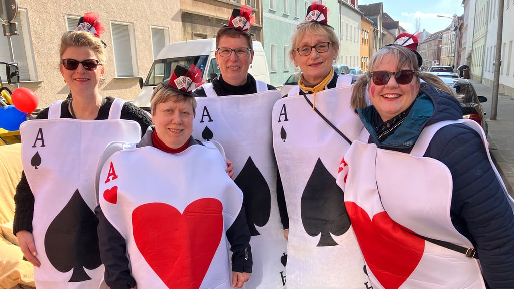 Mit dabei beim Weißenfelser Straßenkarneval: Der 1. Tagewerbener Carnevalsverein.
