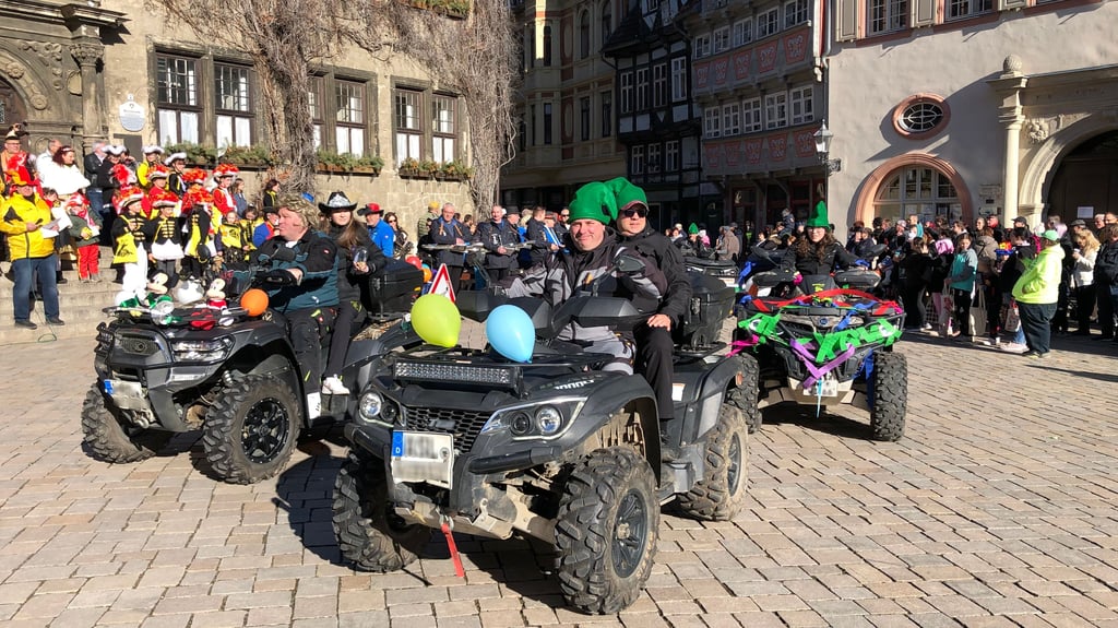 Erstmals in Quedlinburg dabei: der Quadverein Harz mit 14 Quads.