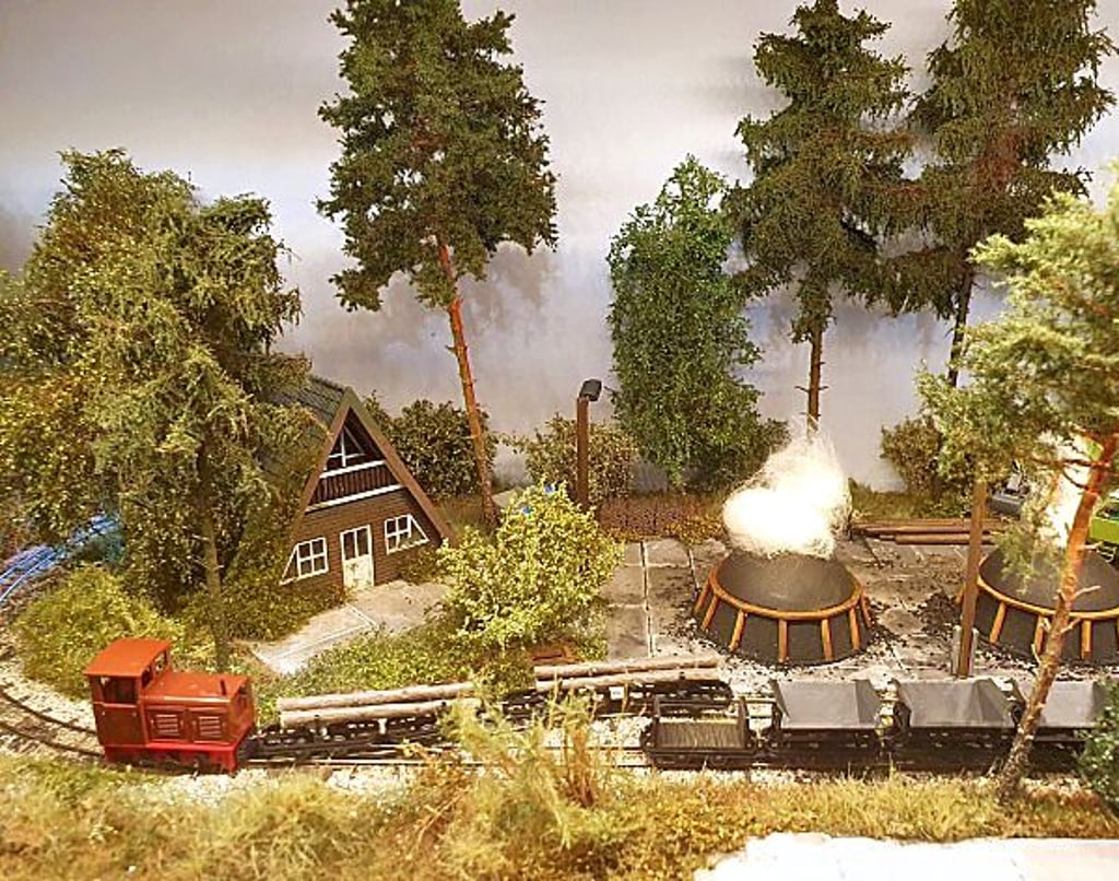 Ausschnitt aus dem Diorama für die Anbauwand im Wohnzimmer