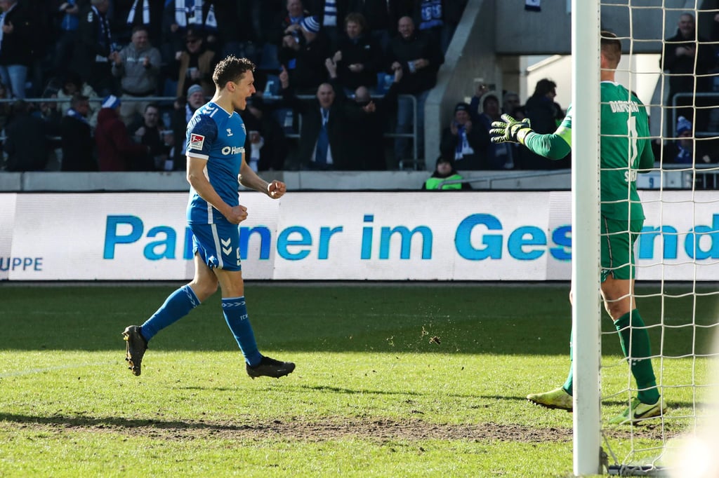 Martijn Kaars schoss gegen Darmstadt 98 sein 16. Saisontor für den 1. FC Magdeburg.