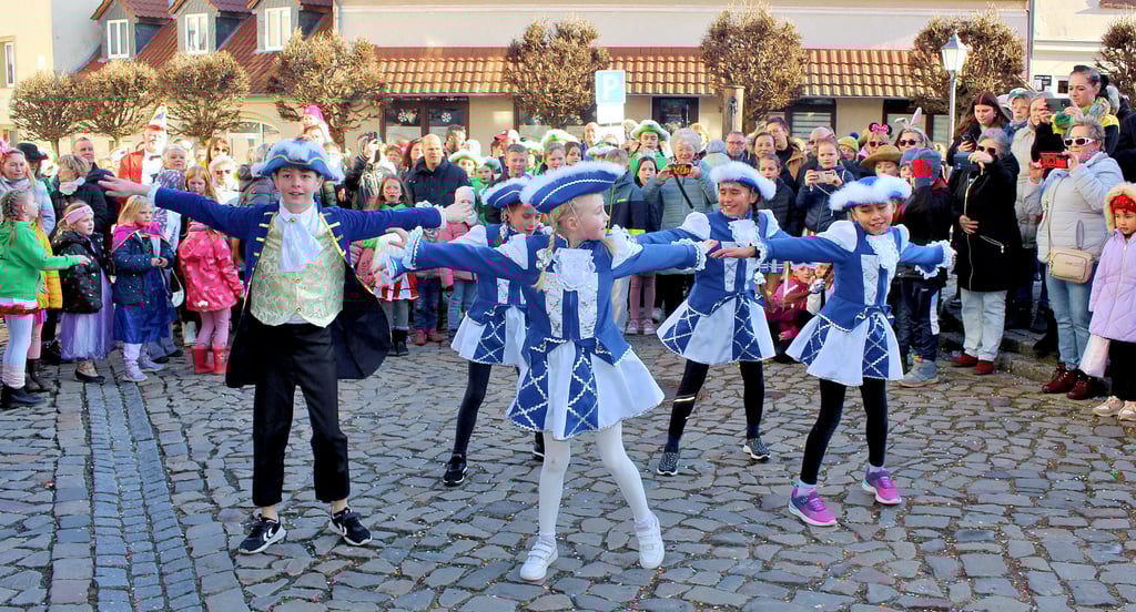 uch der Karnevalsnachwuchs aus der Domersleber Grundschule zeigte sein Können auf dem Markt.