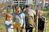 Frieda, Finn, Oskar und Arthur freuen sich, bald auch Wetterbeauftragte der Friedrich-Loose-Grundschule in Großmühlingen zu sein. 