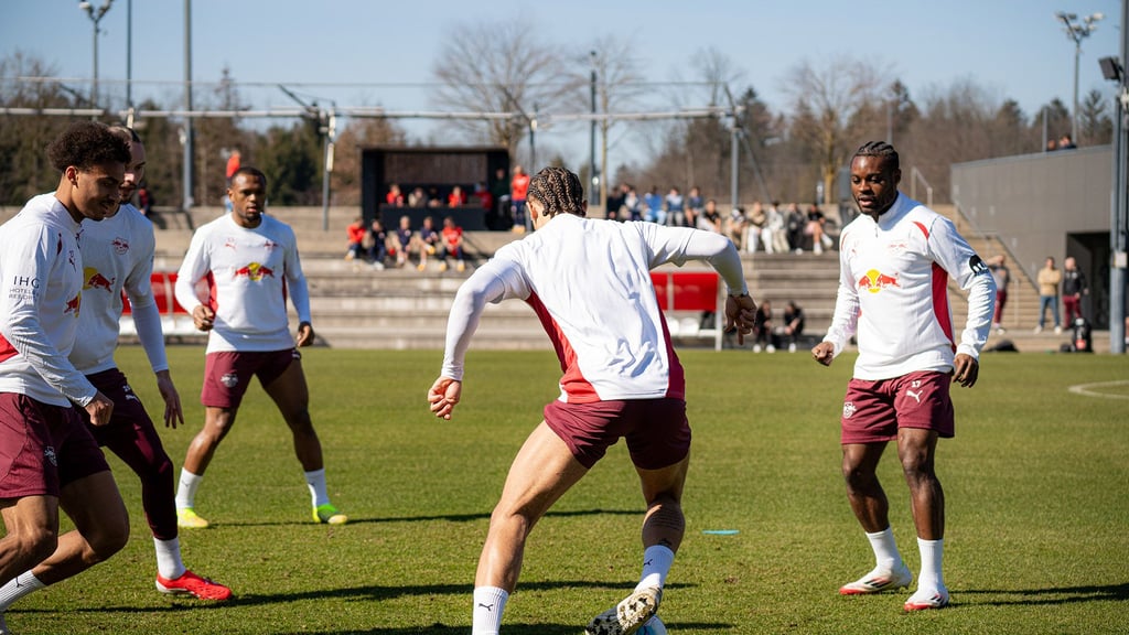 Die Profis von RB Leipzig im Trainingslager in Salzburg.