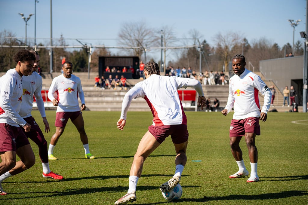 Die Profis von RB Leipzig im Trainingslager in Salzburg.