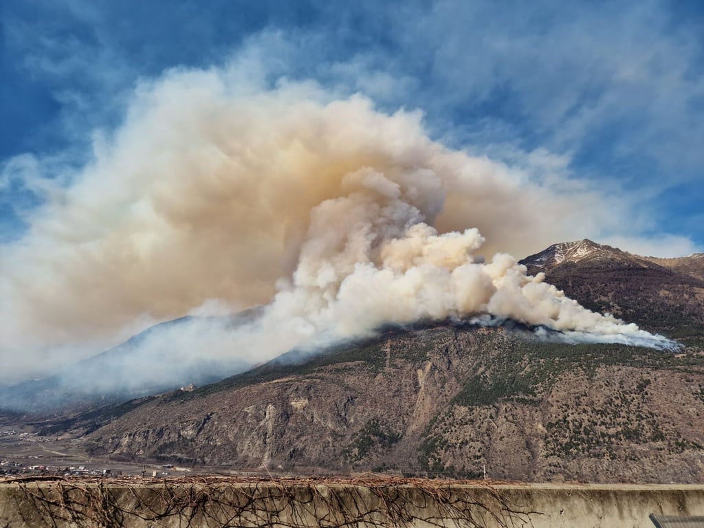 Der Brand war am Donnerstag oberhalb von Latsch im Vinschgau ausgebrochen.