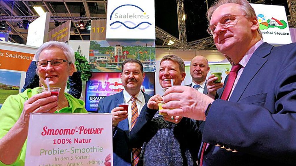 Der Stand des Saalekreis auf der Grünen Woche 2019 in Berlin.