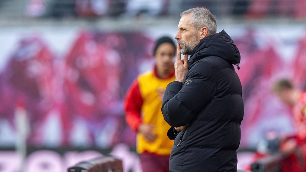 Marco Rose während des Spiels von RB Leipzig gegen FSV Mainz 05.