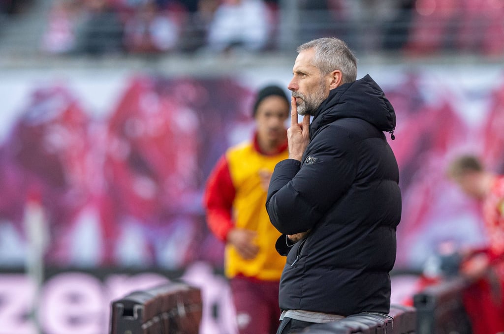 Marco Rose während des Spiels von RB Leipzig gegen FSV Mainz 05.