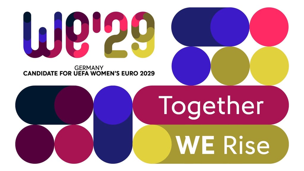 Das-Bewerbungs-Logo für Frauen-Europameisterschaft 2029