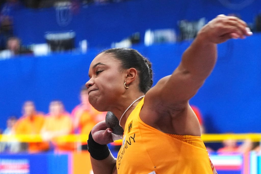 Yemisi Ogunleye gewann Silber bei der Hallen-EM.
