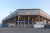 Blick auf die Avnet-Arena in Magdeburg. 