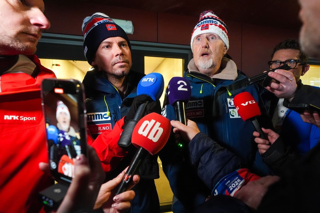 Sprechen in Trondheim: Trainer Brevig und Sportdirektor Aalbu.