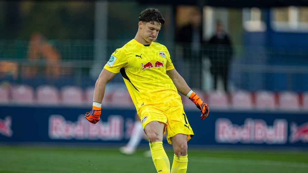 Luca Janosch macht sich warm.