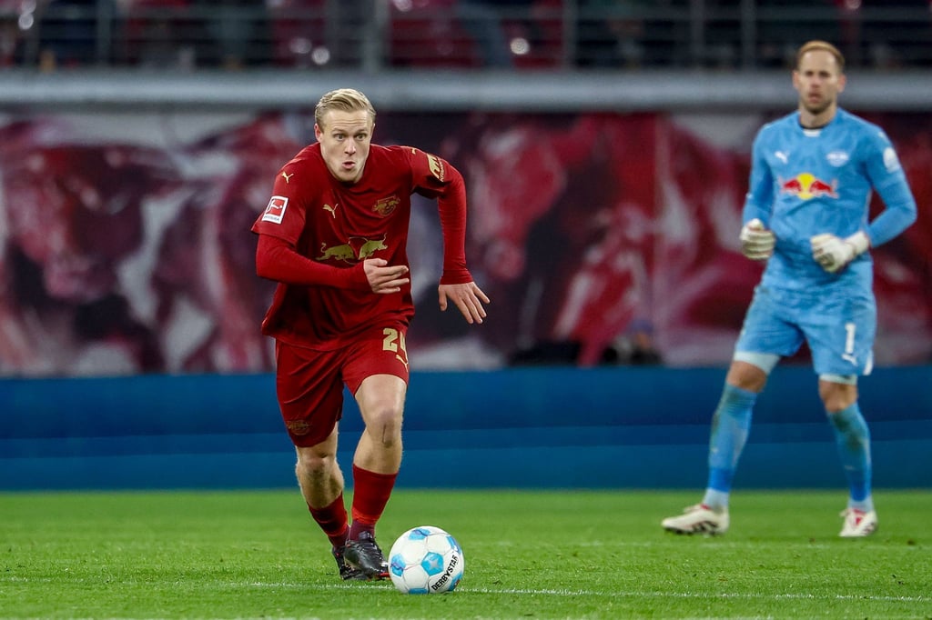 Leipzigs Spieler Xaver Schlager ist nach seiner Verletzung zurück im Teamtraining.