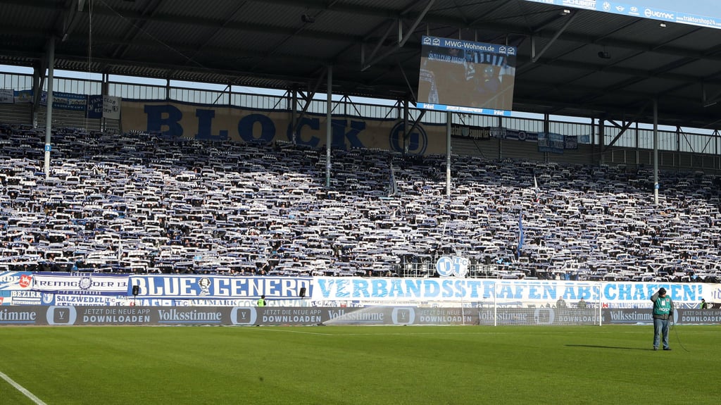 Ausverkaufte Avnet-Arena: Der 1. FC Magdeburg warnt vor Schwarzmarkt-Tickets.