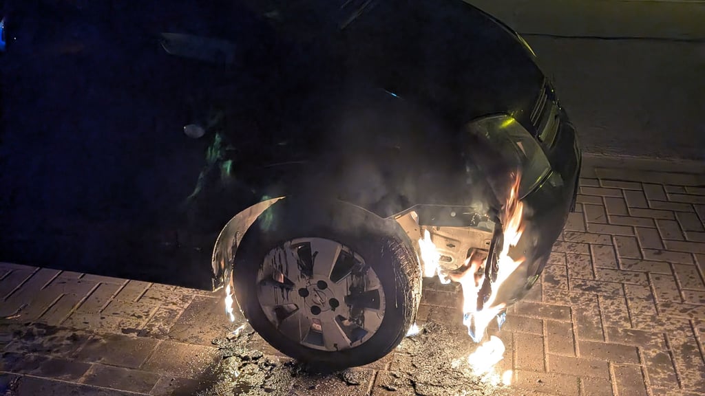 Dieser Opel wurde in der Nacht zum Donnerstag, 13. März, in der Quedlinburger Straße in Halberstadt laut Polizei in Brand gesetzt.