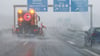 Auf den Autobahnen lief der Verkehr trotz Wintereinbruchs weitestgehend normal.