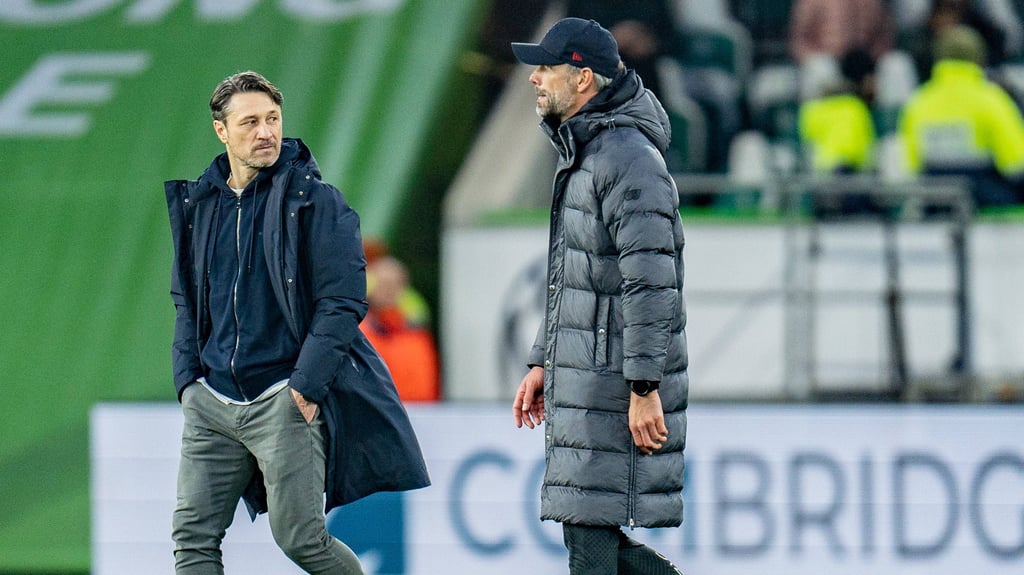 BVB-Trainer Niko Kovac (l.) und RB-Coach Marco Rose bei einem früheren Duell zwischen Wolfsburg und Leipzig.