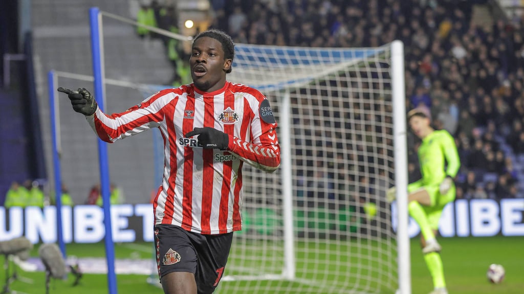 Angreifer Eliezer Mayenda jubelt über ein Tor.