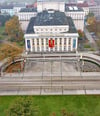 Blick auf das Anhaltisches Theater in Dessau.