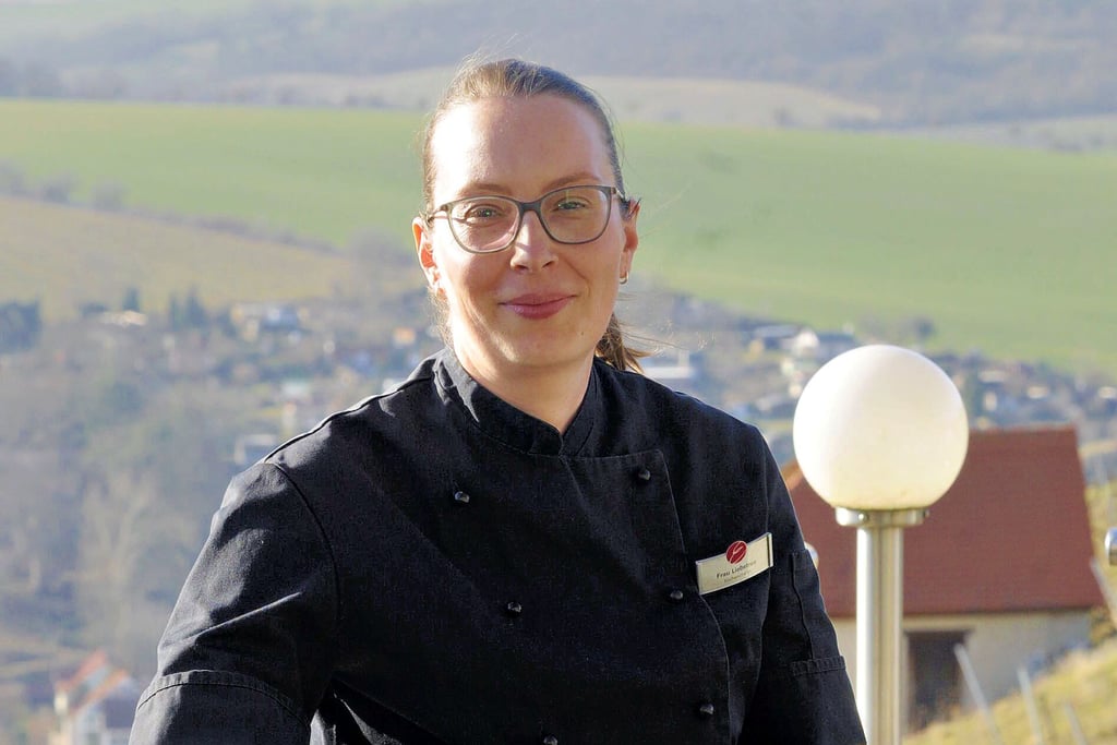 Nicole Liebetrau ist Küchenchefin im Weinberghotel „Edelacker“ hoch oben über dem Unstruttal.