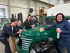 Auf Hochglanz polieren Conny Fritsche (v.l.), Juliane Lehmann, Nicole Gravert und Gudula Illies den Barkas aus dem Baujahr 1959. Im Technikmuseum fand die zweite Aktion von „Magdeburg putzt sich“ statt.