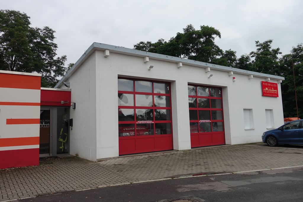 Blick auf den jetzigen Stützpunkt der Feuerwehr Südost an der Zackmünder Straße.