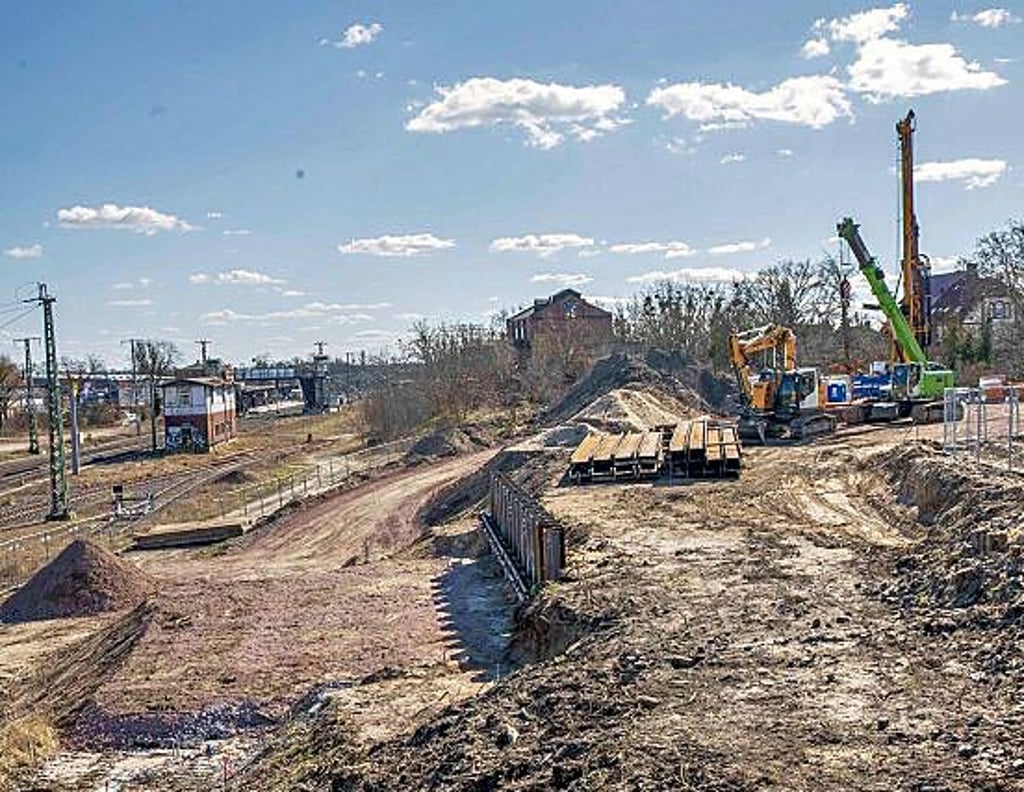 Baustelle Behelfsbrücke
